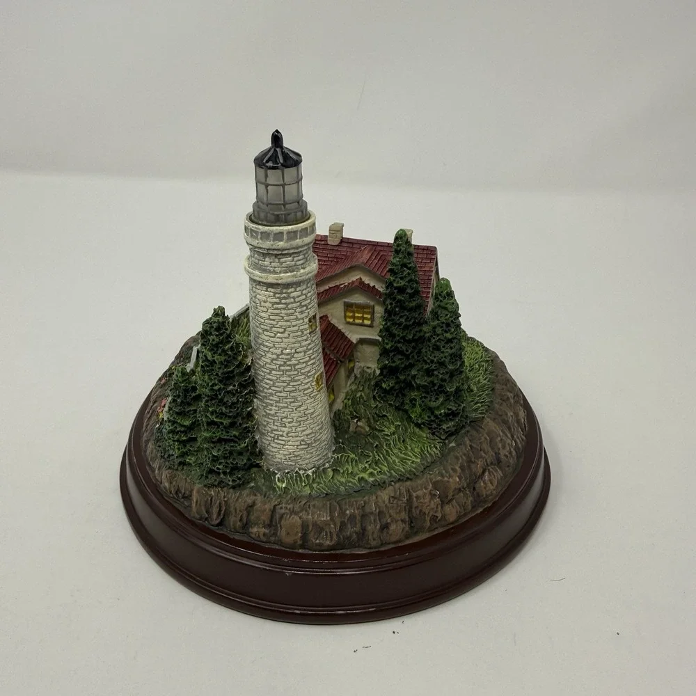 Vintage 1999 Thomas Kinkade Battery Lighted Lighthouse - Clearing Storms